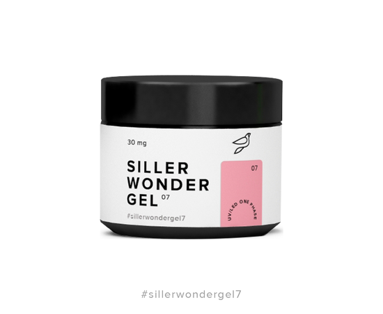 Строительный гель Siller One Phase Wonder Gel № 7, темно-розовый, 30 мл #1