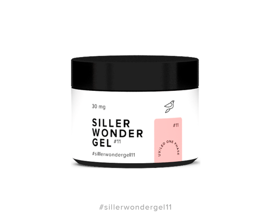 Строительный гель Siller One Phase Wonder Gel № 11, светлый персиково-розовый, 30 ml #1