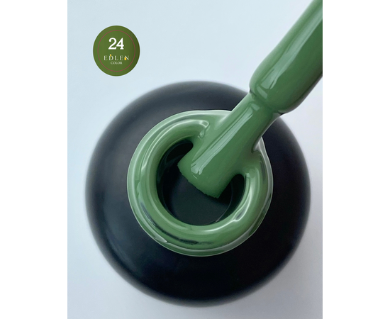 EDLEN Гель-лак №24, пастельний зелений, 9 ml #3