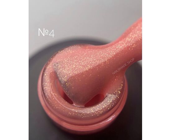 NAILAPEX French Base #4, 15 ml, рожево-бежевий нюд із золотистим шимером #2