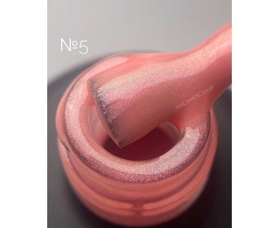 NAILAPEX База #5 Нюдово-розовый оттенок с розовым перламутром, 15 ml #2