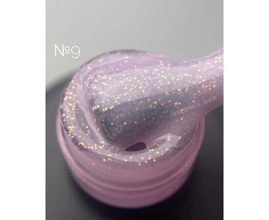 NAILAPEX French Base Opal #9, 15 ml, ніжно-рожева із золотисто-рожевим шимером, напівпрозора #3