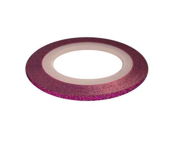 Лента блестящая для дизайна ногтей на липкой основе, розовый пурпур, 1 mm #1