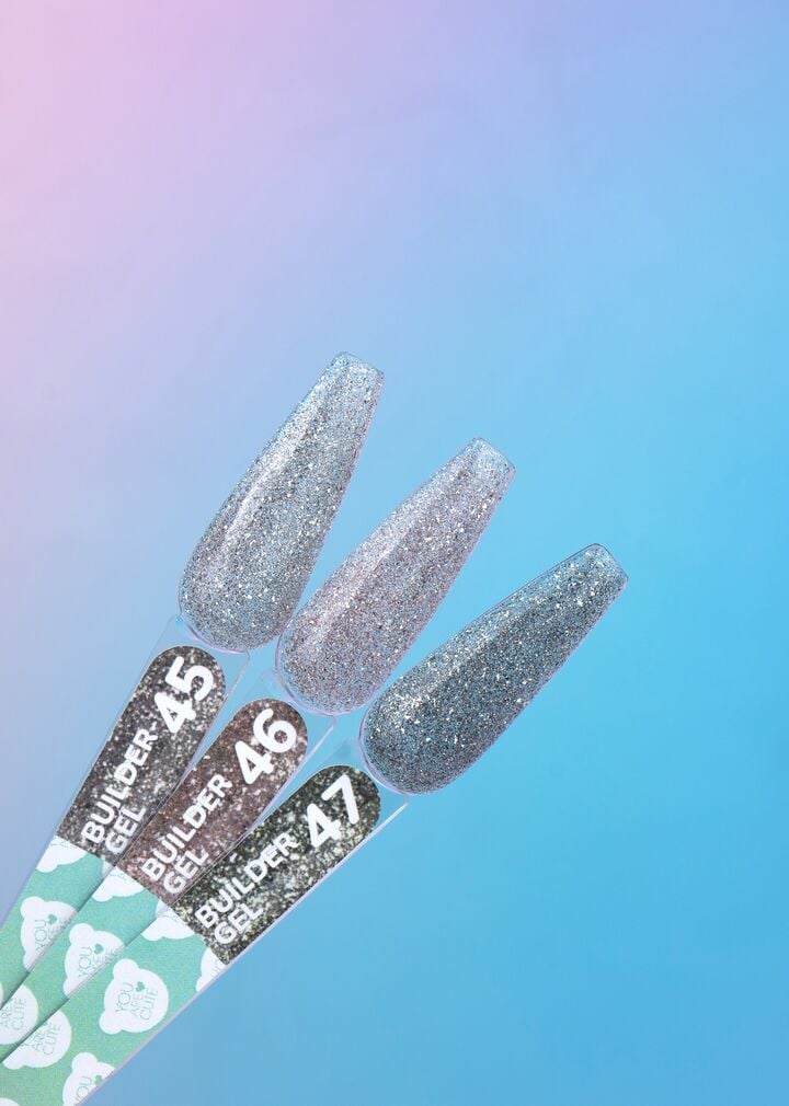 You Are Cute. Builder Gel #45, 15 ml, гель для нарощування, з шимером #5