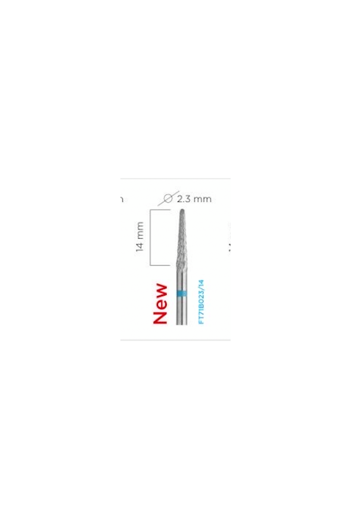 STALEKS Fresa de carburo "CONO" azul, Ø 2.3 mm / parte activa 14 mm #3