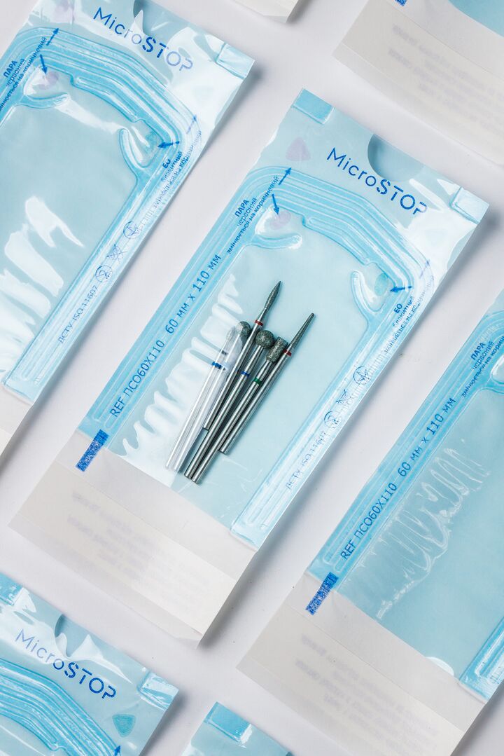 MICROSTOP. ПАКЕТИ САМОКЛЕЮЧІ 60Х110 мм, 200 шт, автоклав, прозорі #2