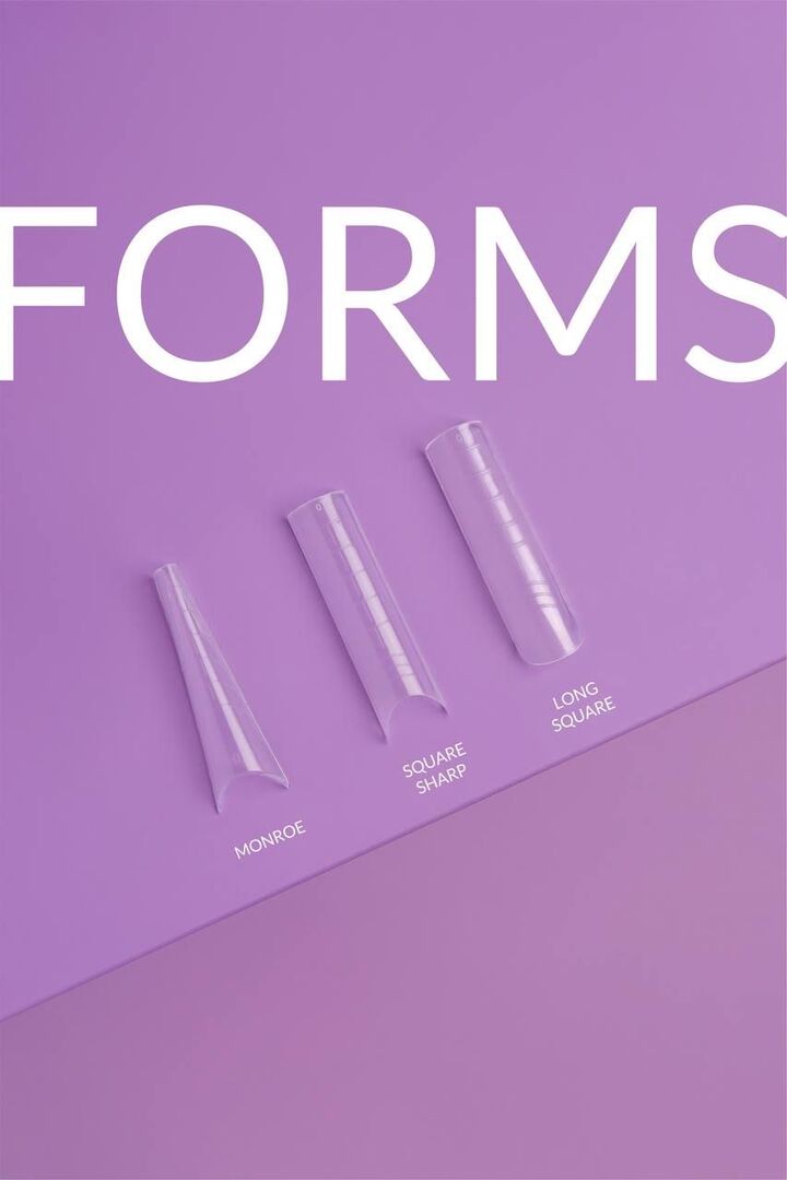 DNKa’. Top Nail Forms, Sharp Square, 120 шт, Верхні форми, (чіткий квадрат) #2