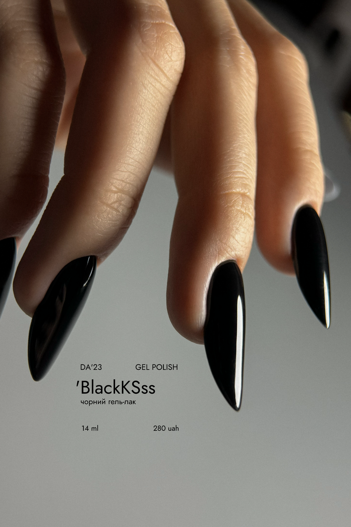 DA'23. Gel Polish, BlackKSss, 8 ml, гель-лак чорний #3