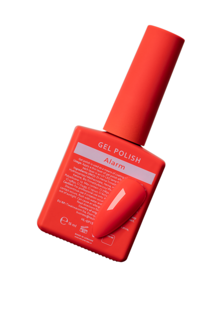 HEYLOVE. Gel Polish, ALARM, 15 ml, гель-лак, кораловий #3