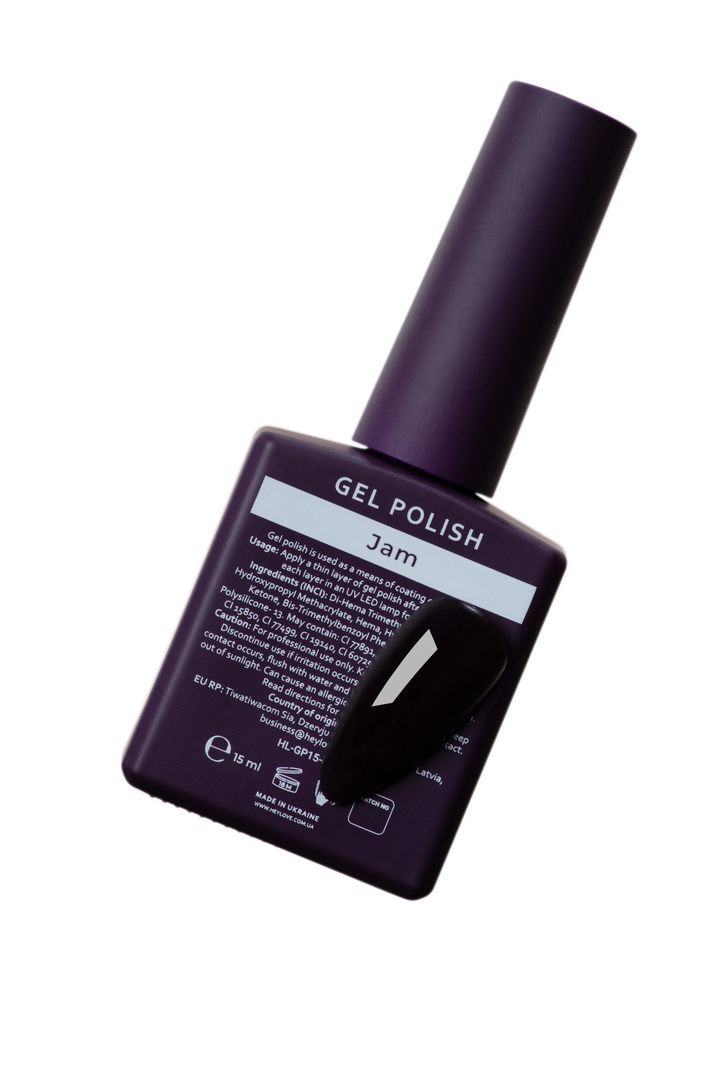 HEYLOVE. Gel Polish, JAM, 15 ml, гель-лак, темно-бордовий #3