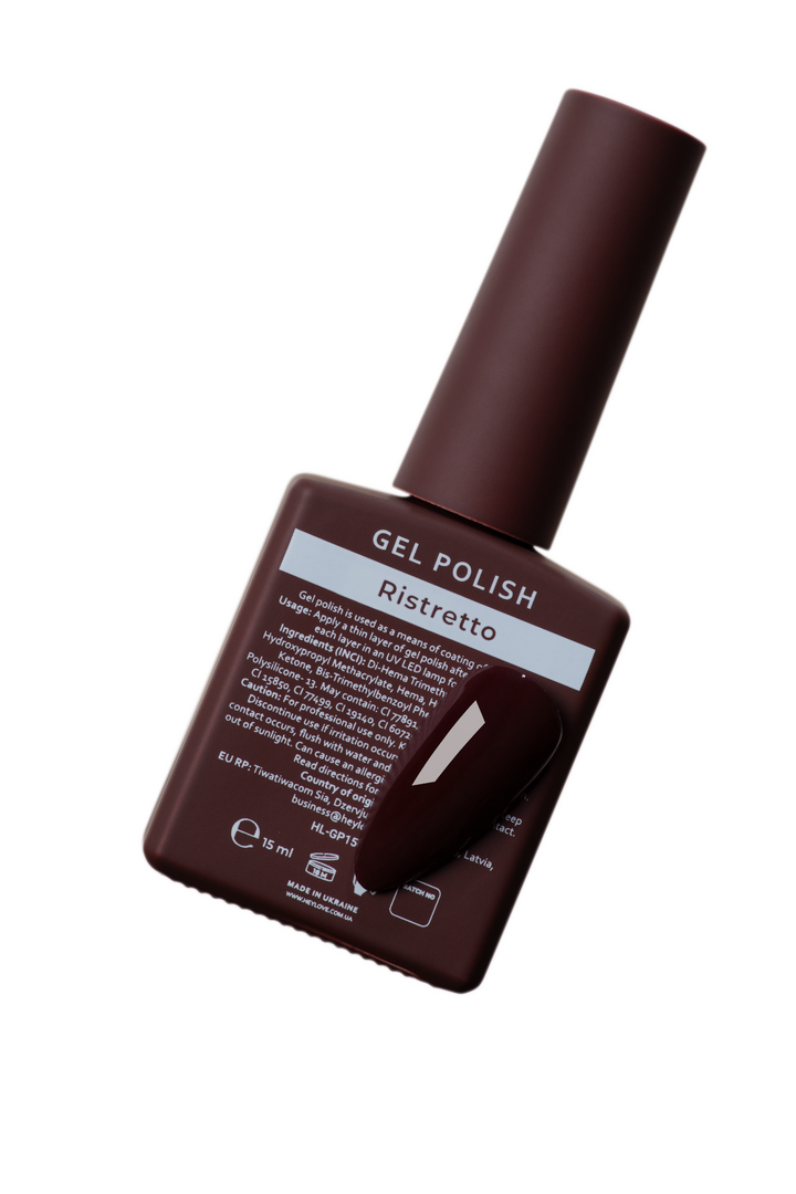 HEYLOVE. Gel Polish, RISTRETTO, 15 ml, гель-лак, темна марсала #3