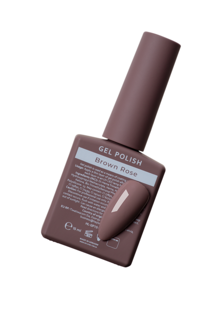 HEYLOVE. Gel Polish, BROWN ROSE, 15 ml, gel polish #3