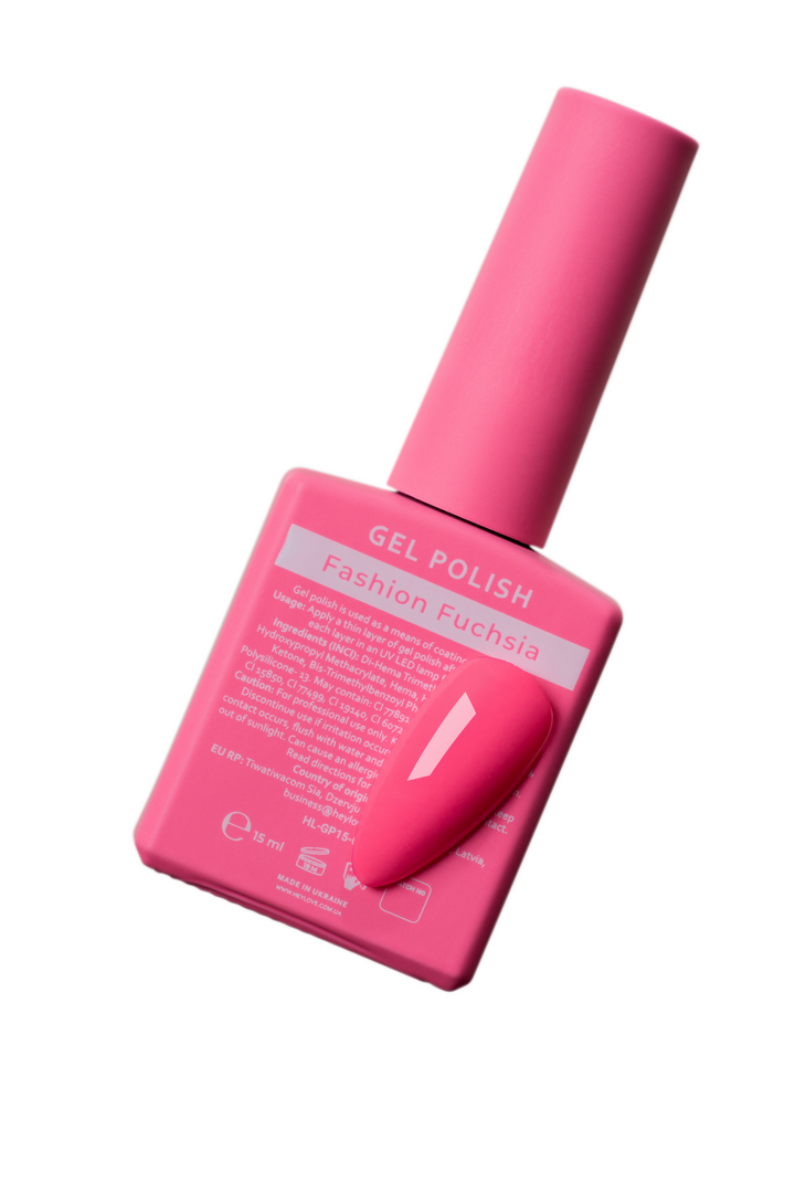HEYLOVE. Gel Polish, FASHION FUCHSIA, 15 ml, gel polish, fuchsia #3
