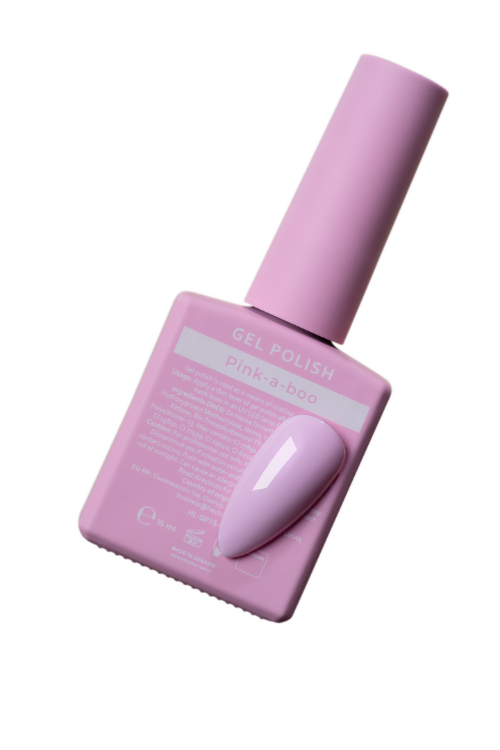HEYLOVE. Gel Polish, PINK-A-BOO, 15 ml, гель-лак, холодний рожевий #3
