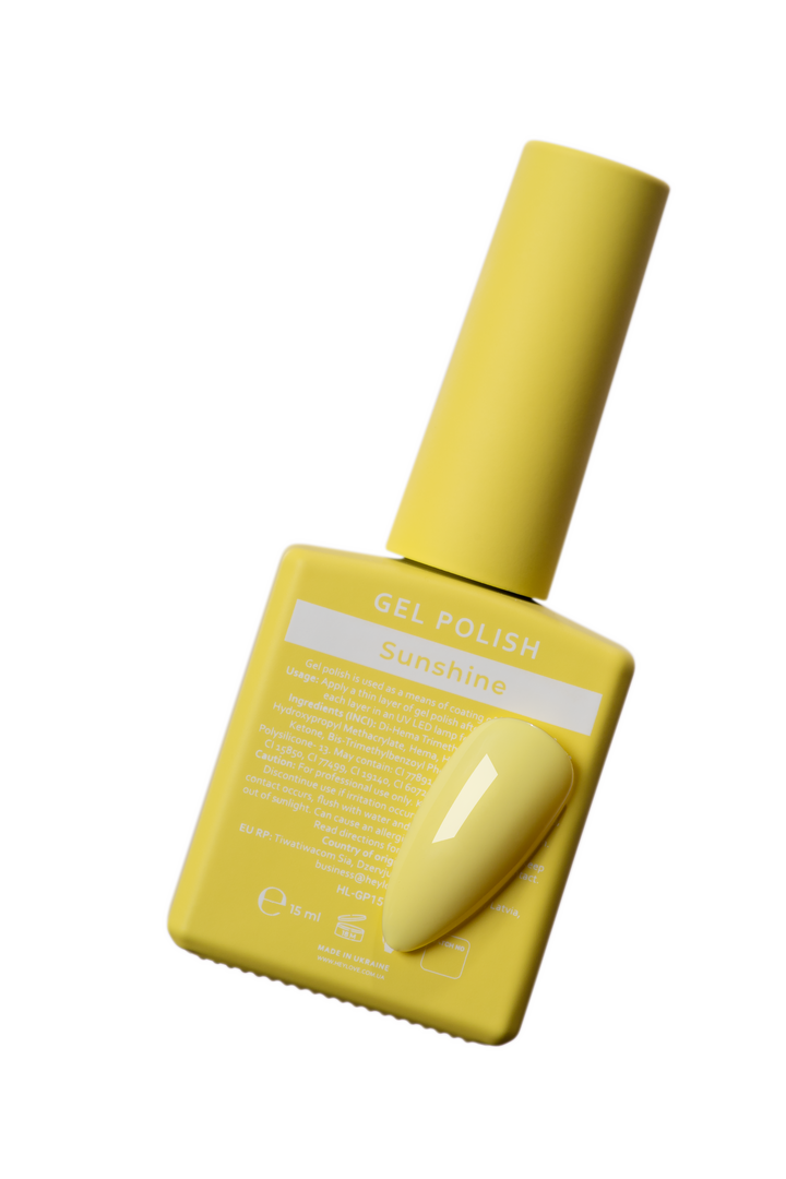 HEYLOVE. Gel Polish, SUNSHINE, 15 ml, gel polish, amarelo #3