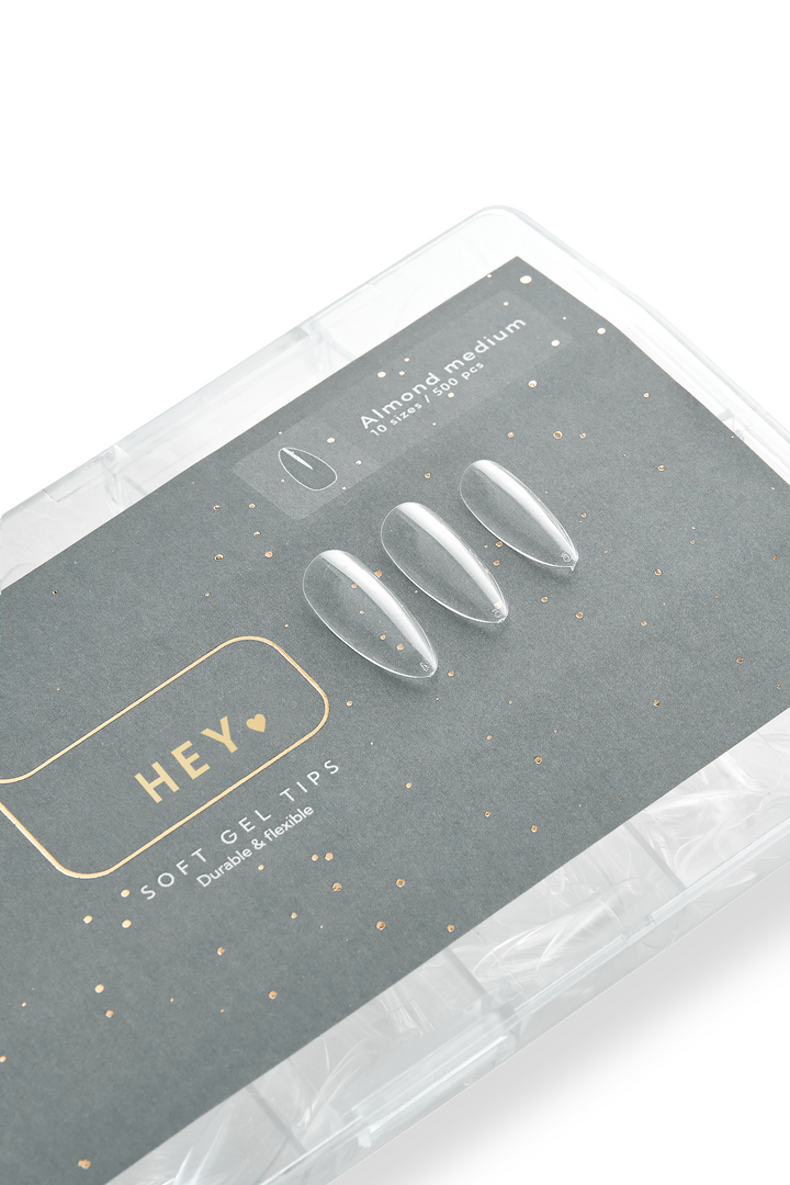 HEYLOVE. Gel Tips, Almond Medium, 500 pcs, Gel Tips, almendra mediana, 500 unidades #2