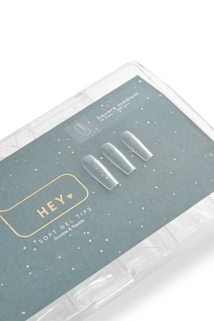 HEYLOVE. Gel Tips, Square Medium, 500 pcs, Gel Tips, cuadrado mediano, 500 unidades #2