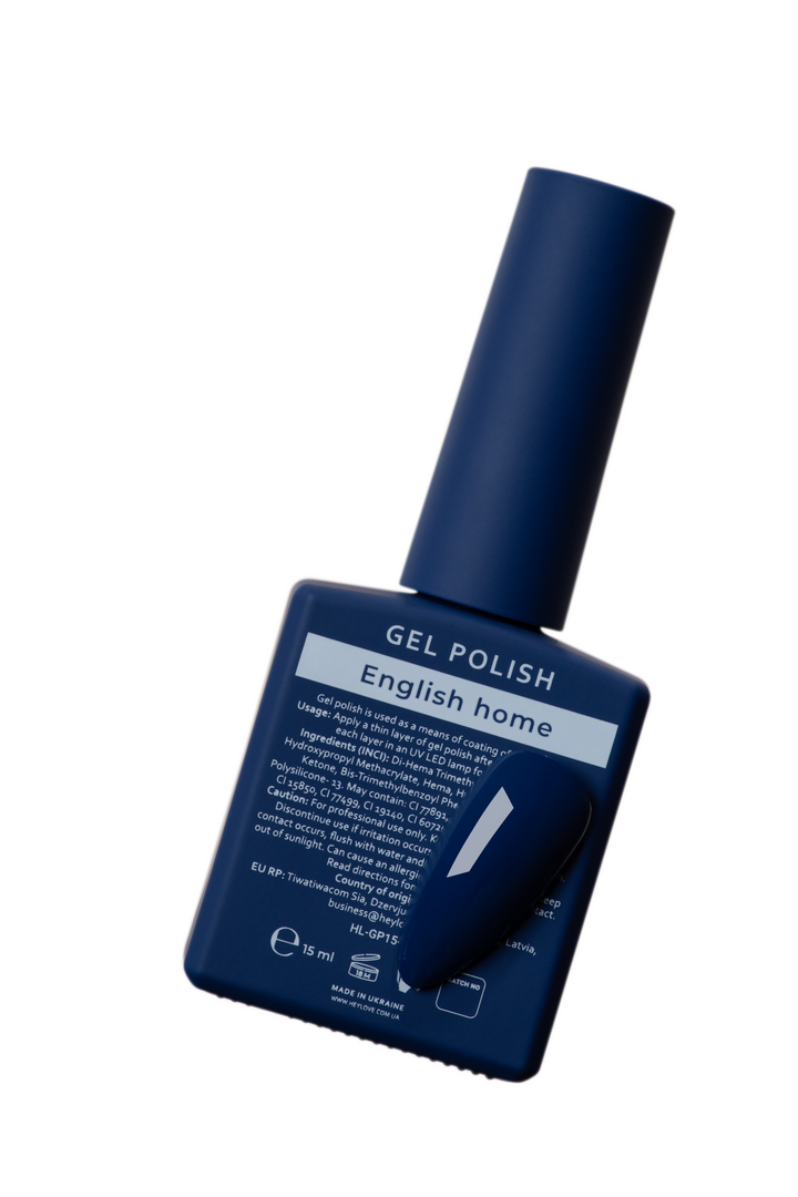 УЦІНКА / HEYLOVE. Gel Polish, ENGLISH HOME, 15 ml, гель-лак, сапфіровий #3