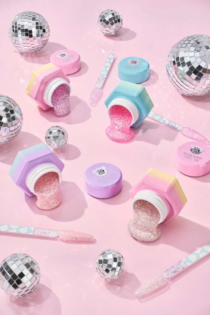 You Are Cute. Builder Gel #37, 15 ml, Builder Gel mit glitzernden Partikeln #5