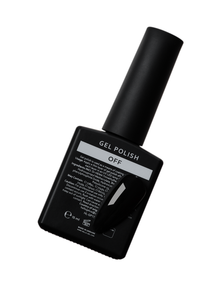 HEYLOVE. Gel Polish, OFF, 15 ml, гель-лак, насичений чорний #3