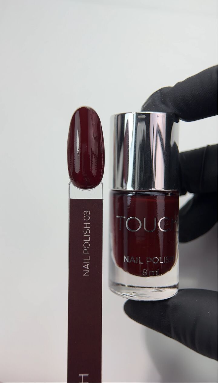 TOUCH. Nail Polish, #03, 8 ml. Лак для нігтів, бордовий #2
