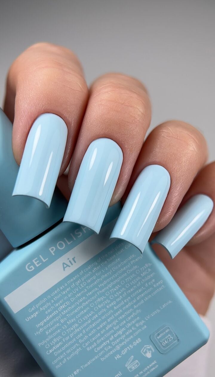 HEYLOVE. Gel Polish, AIR, 15 ml, gel polish, azul claro #4