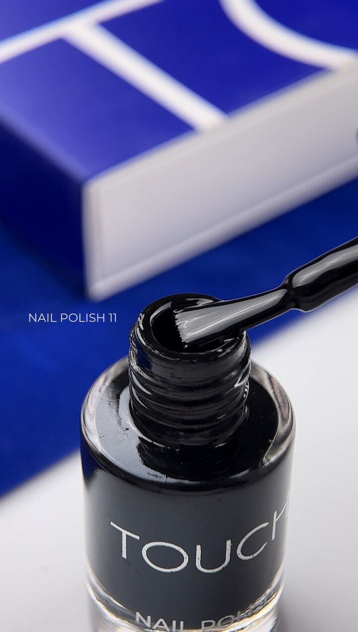 TOUCH. Nail Polish, #11, 8 ml. Лак для нігтів, чорний #3