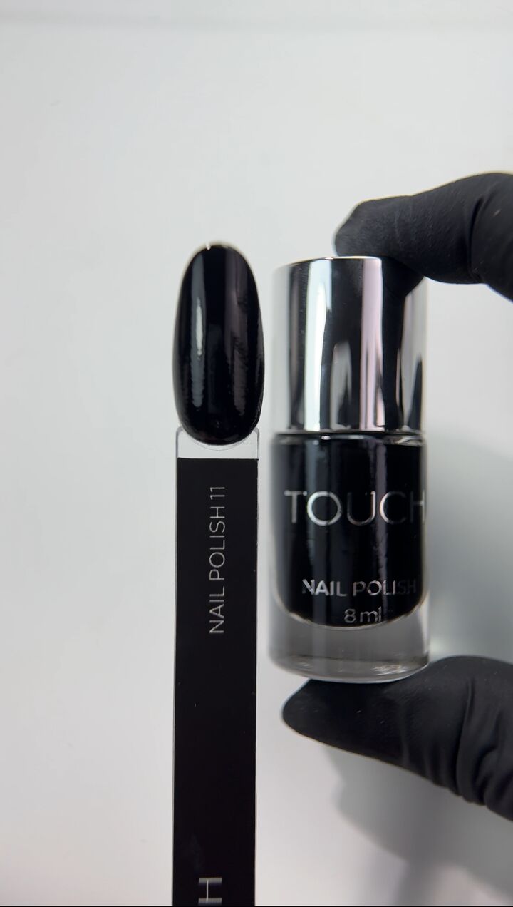 TOUCH. Nail Polish, #11, 8 ml. Лак для нігтів, чорний #2