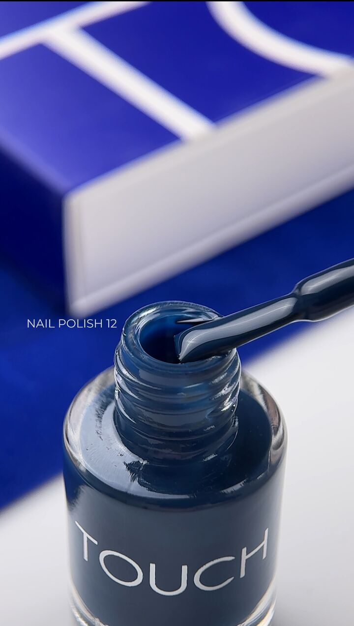 TOUCH. Nail Polish, #12, 8 ml. Лак для нігтів, синій #2