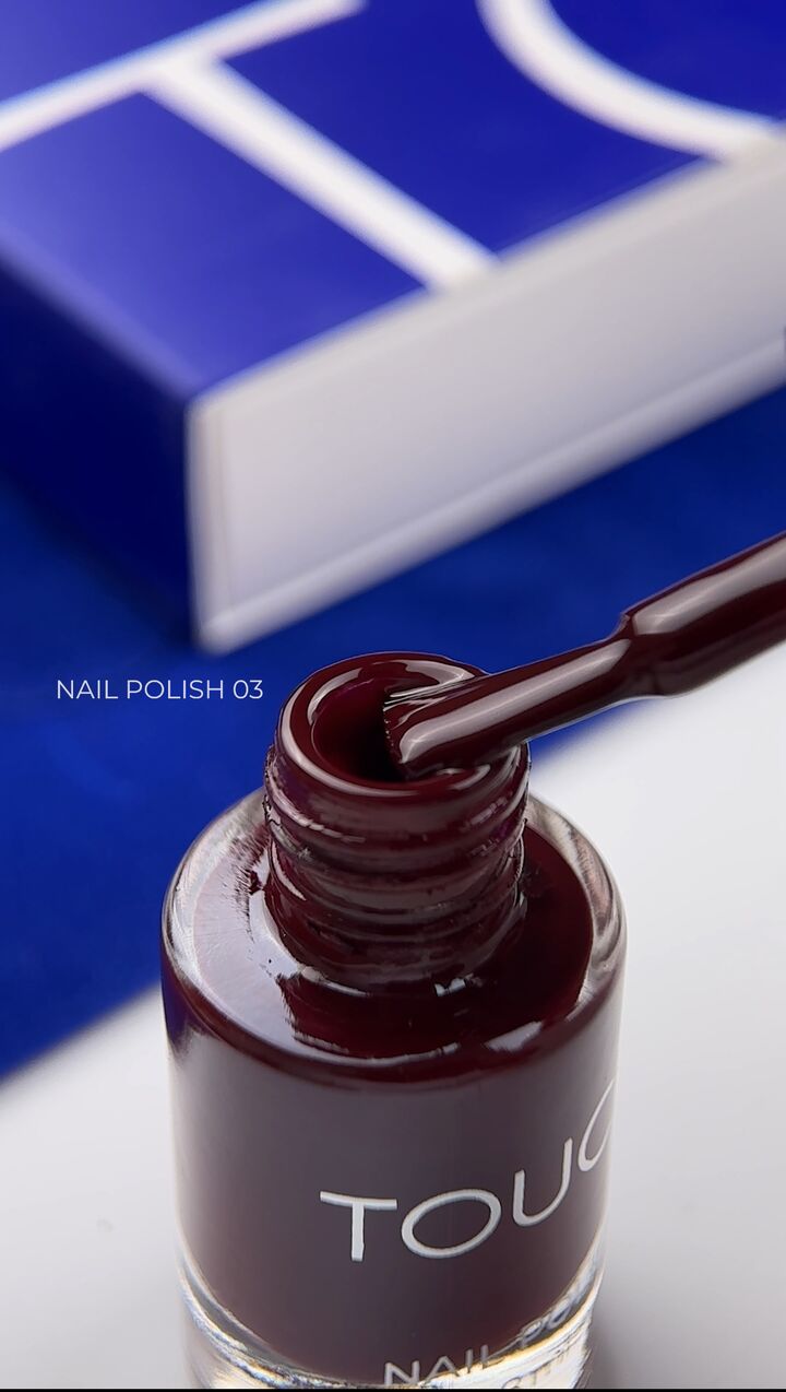 TOUCH. Nail Polish, #03, 8 ml. Лак для нігтів, бордовий #3