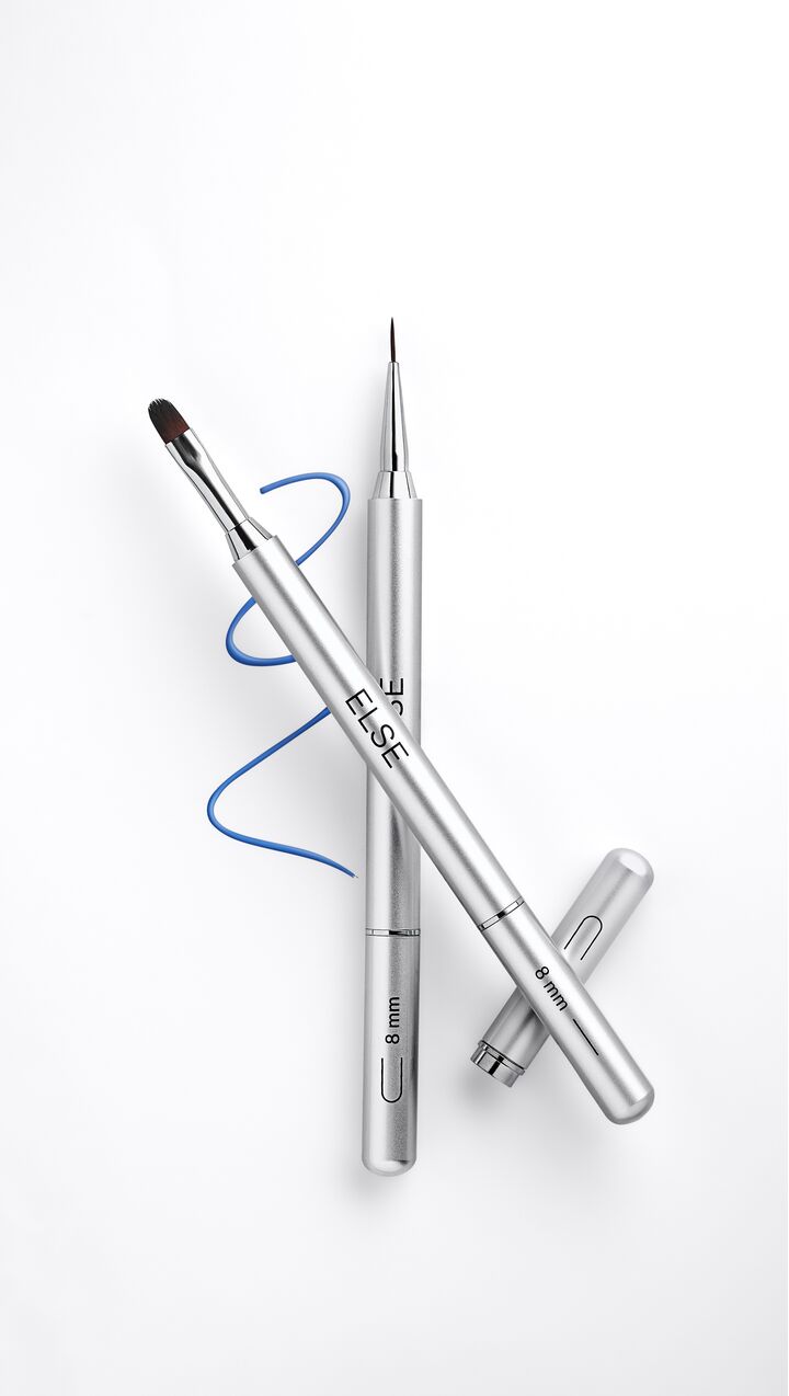 ELSE. Brush, 8 mm. Doppelseitiger Pinsel, Liner + Oval #4