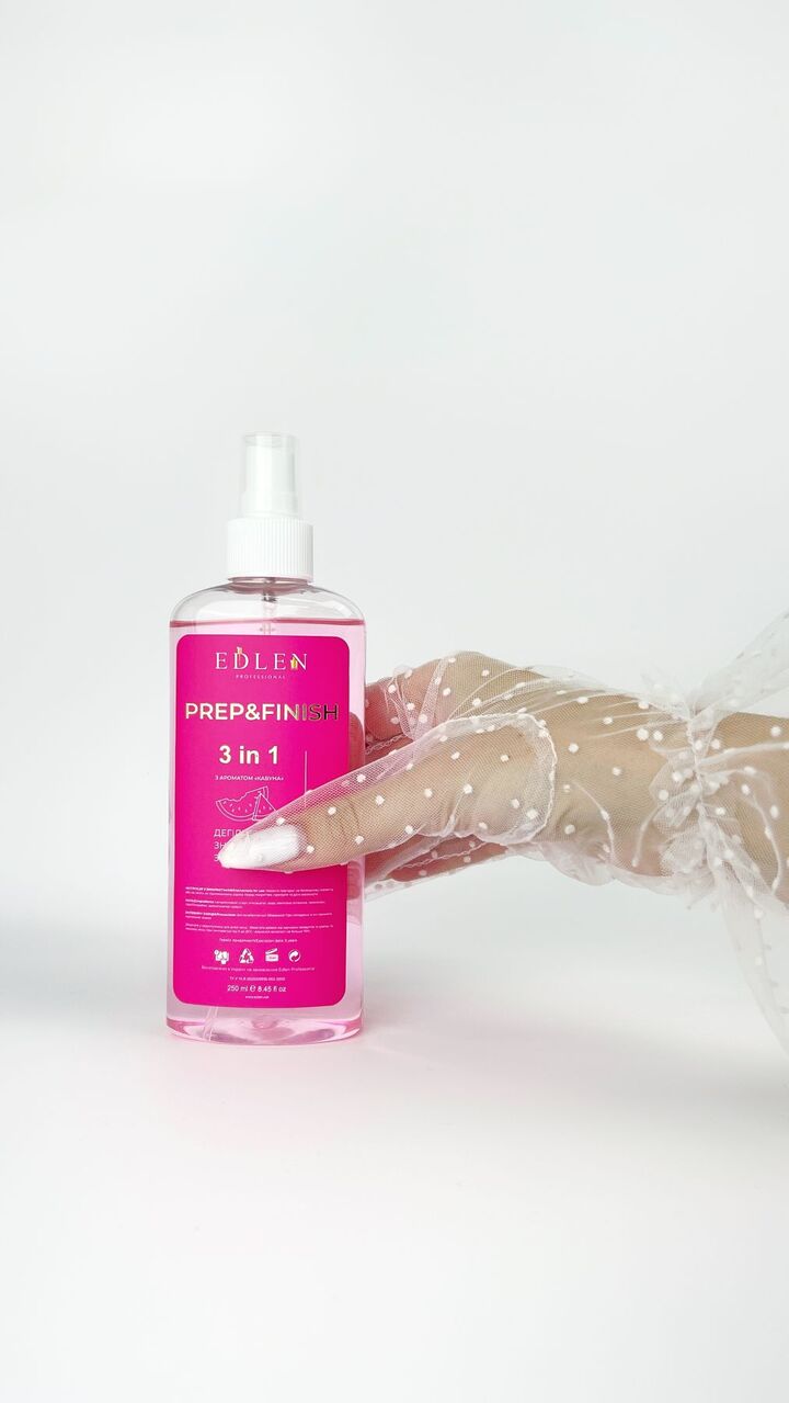 EDLEN. Prep&Finish, Pink Watermelon, 250 ml, Знежирювач рожевого кольору з ароматом кавуна #2