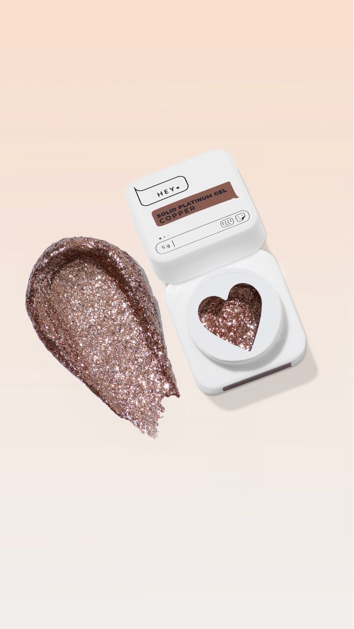 HEYLOVE. Solid platinum set, Brown, 5*5 g, набір гель-фарб #6