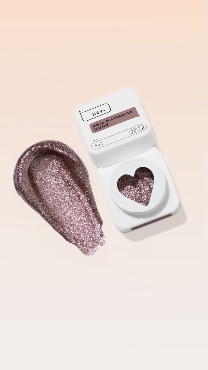 HEYLOVE. Solid platinum set, Brown, 5*5 g, набір гель-фарб #4