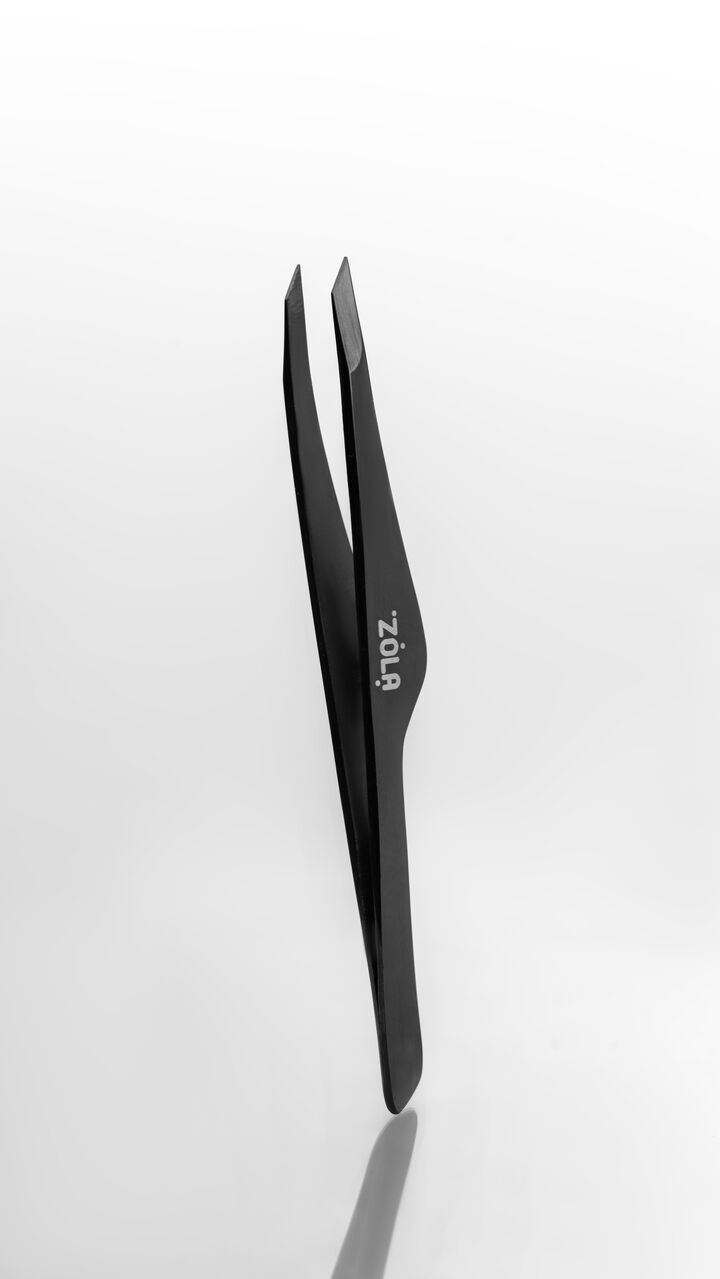 ZOLA. Eyebrow Tweezer "Premium Series". Black. Пінцет професійний для брів, чорний #2