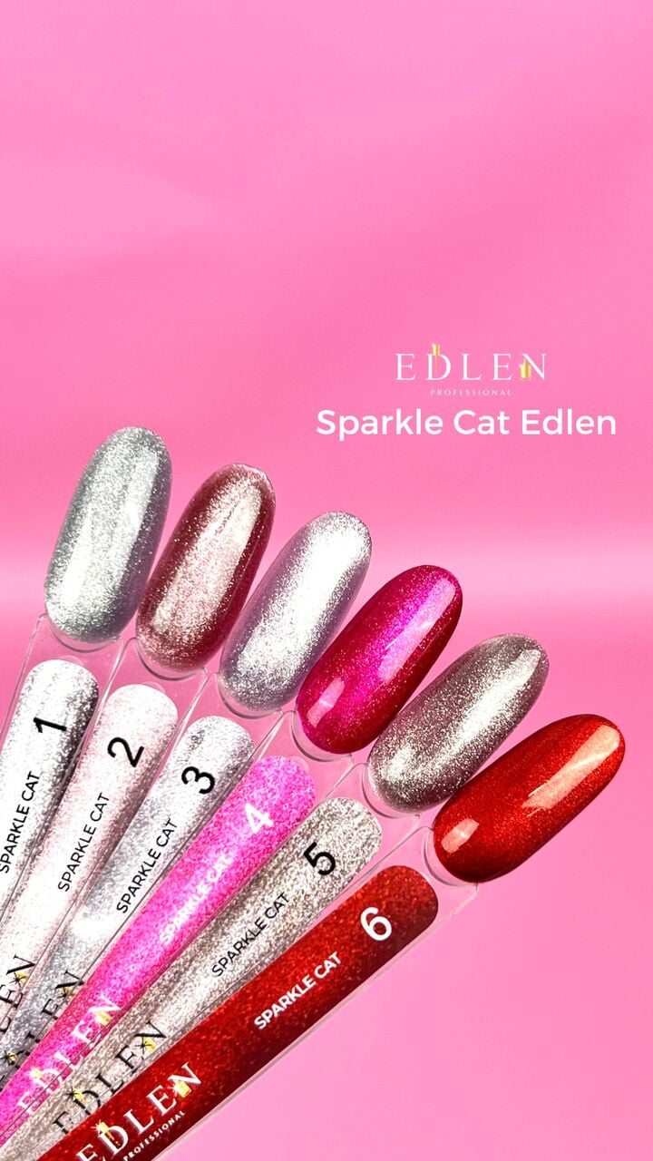 EDLEN Gel Polish Sparkle Сat №3, 9 ml, світловідбиваючий гель-лак #2
