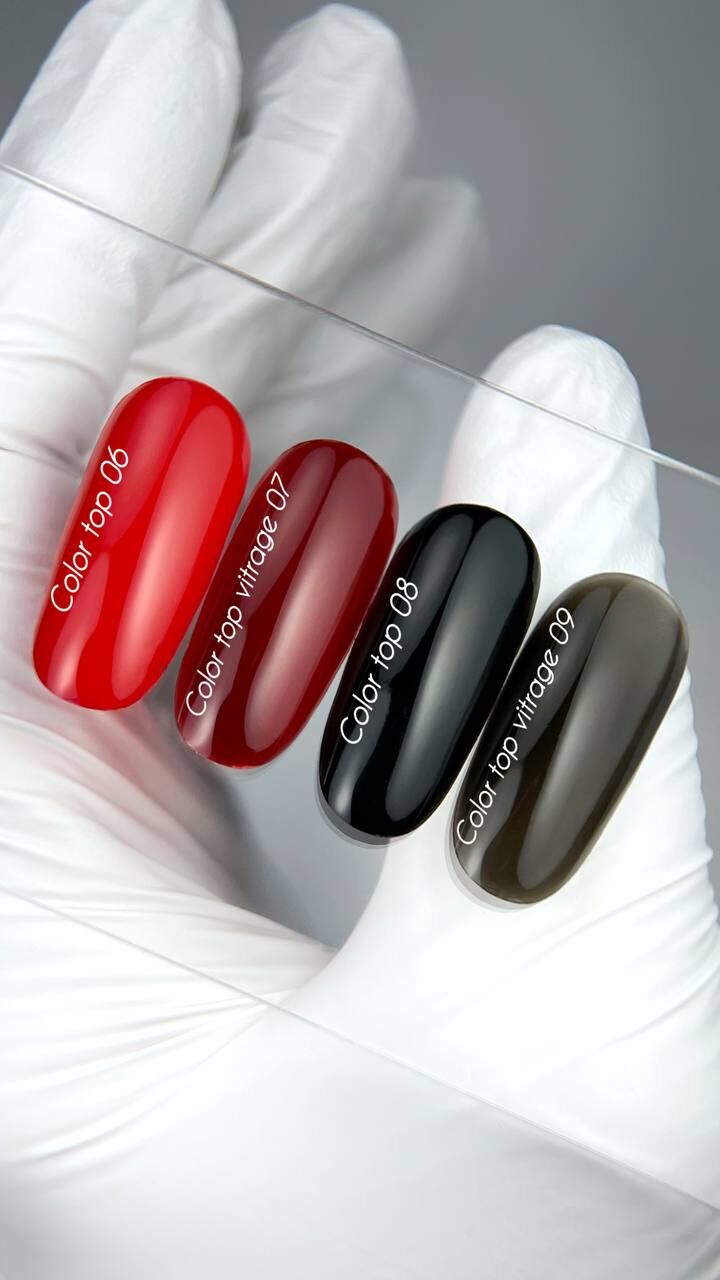 NOTD. Color Top #06, 10 ml. Топ без липкого шару, насичений червоний #3