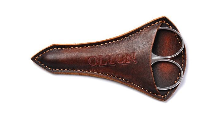 OLTON Ножиці для кутикули 90 mm (зі шкіряним чохлом) #3