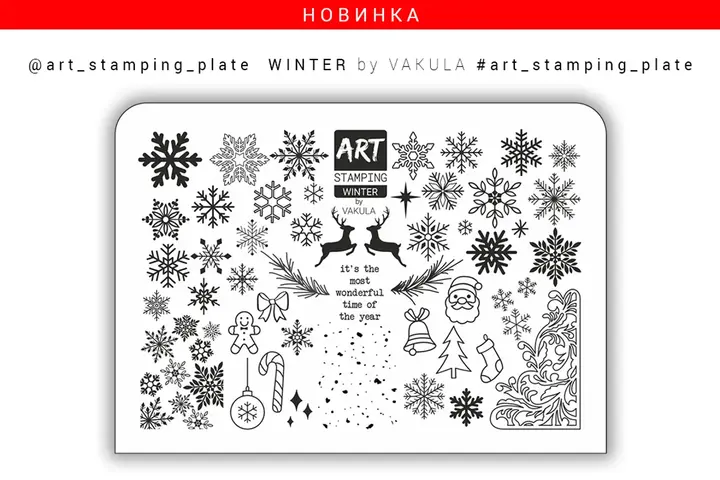 ART STAMPING Пластина для стемпінгу Winter (MINI) by Vakula #2