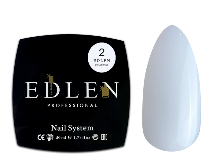 EDLEN. Builder gel #02, Milky, 50 ml, молочний #2