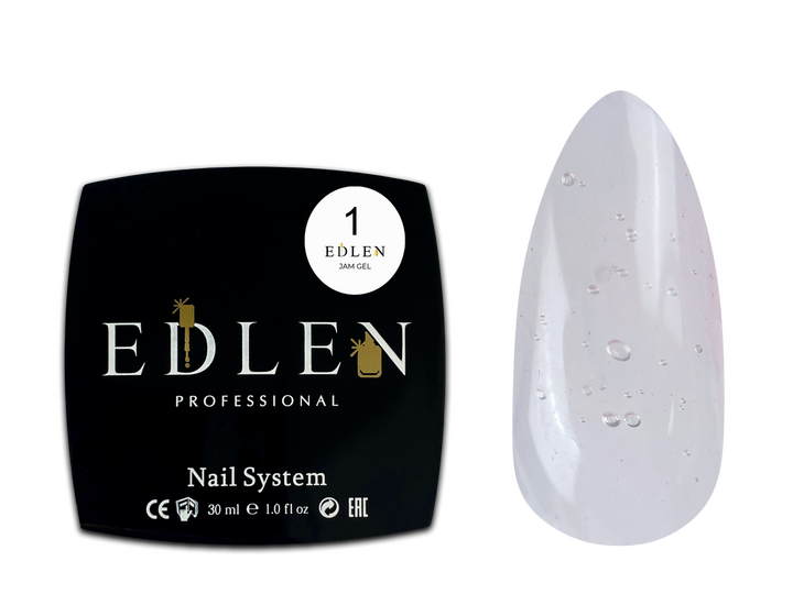 EDLEN Jam gel №1 CLEAR, 30 ml, гель-желе, прозорий #2