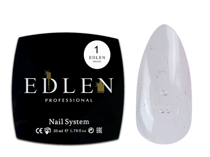 EDLEN Jam gel №1 CLEAR, 50 ml, гель-желе, прозорий #2