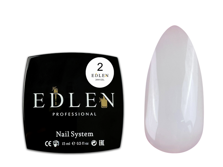 EDLEN Jam gel №2 MILKY, 15 ml, гель-желе, молочний #2