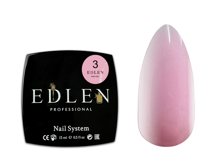 EDLEN. Polygel #03, Pink, 15 ml, полігель, рожевий #2