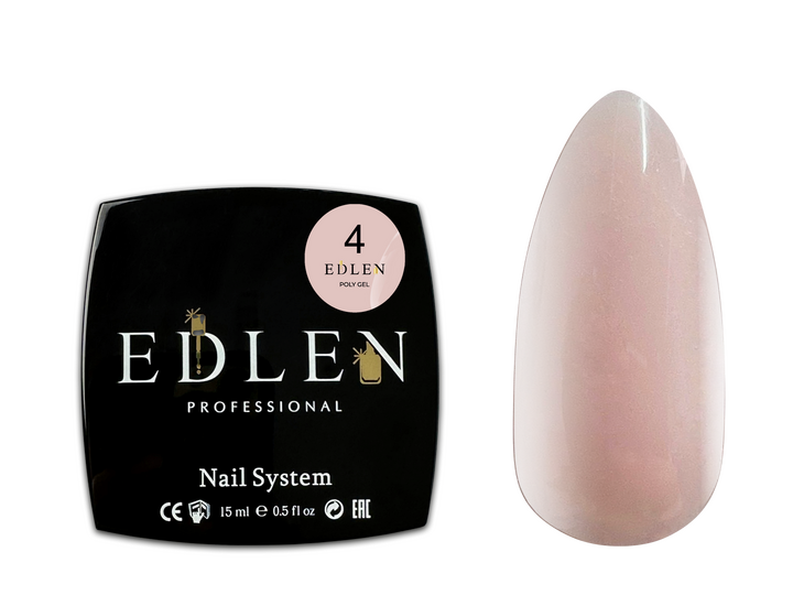 EDLEN. Polygel #04, Beige, 15 ml, полігель, бежевий #2