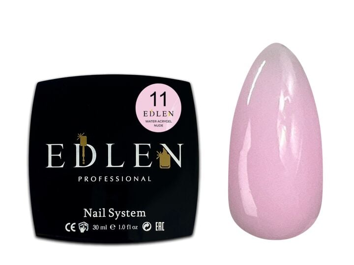 EDLEN, Water Acrygel №11 NUDE, 30 ml, рідкий гель, рожевий #2