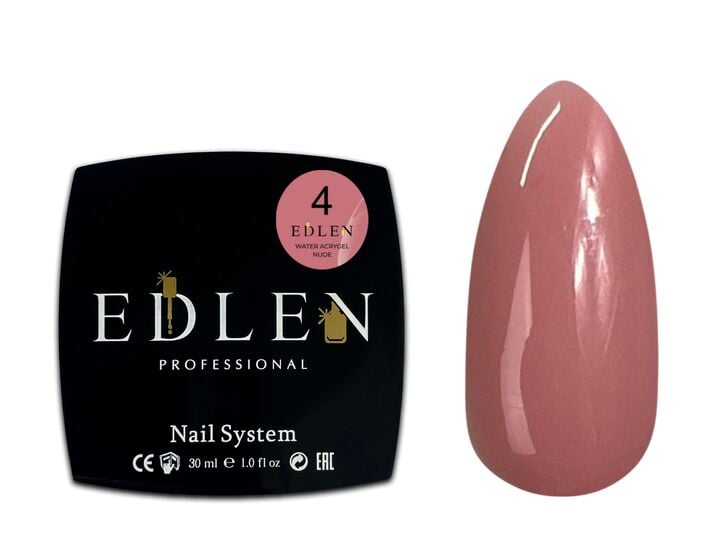 EDLEN Water Acrygel NUDE №04, 30 ml, рідкий гель, теплий беж #2