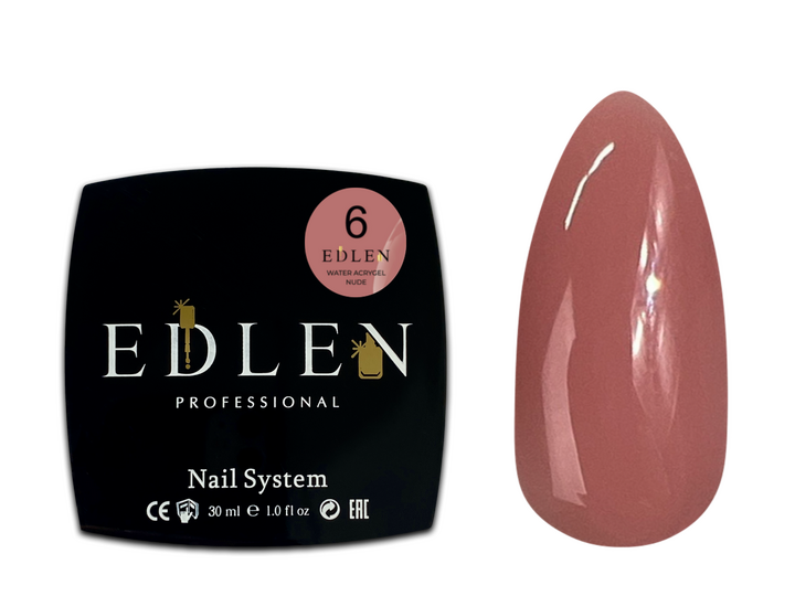 EDLEN Water Acrygel NUDE №06, 30 ml, рідкий гель, нюдовий #2