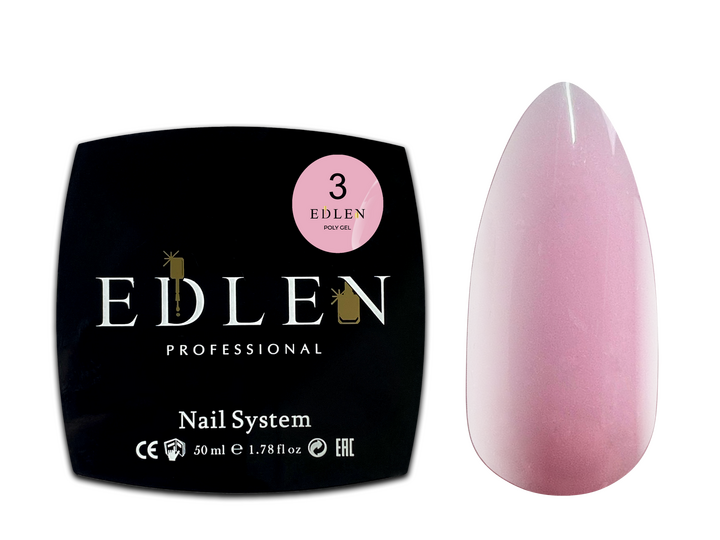 EDLEN. Polygel #03, Pink, 50 ml, полігель, рожевий #2