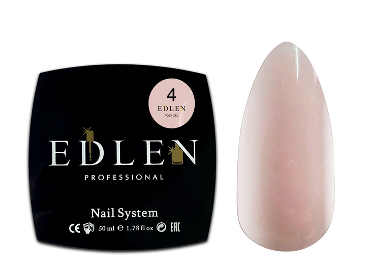 EDLEN. Polygel #04, Beige, 50 ml, полігель, бежевий #2